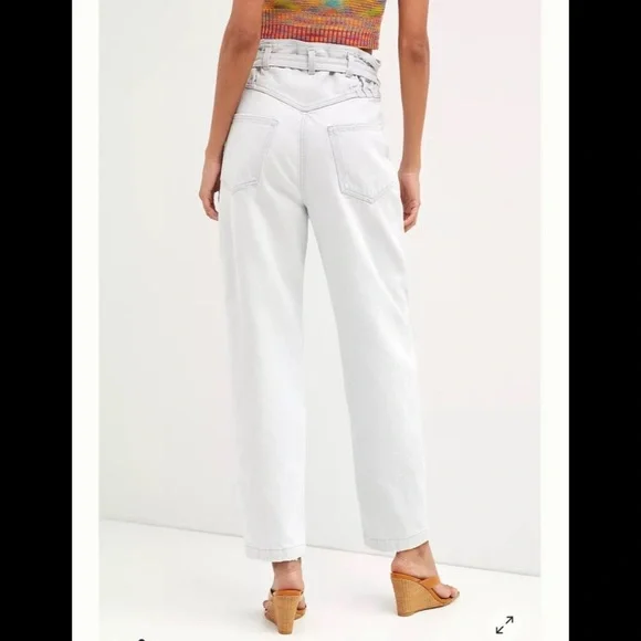 Agolde Riya Tappered paper bag high waist baggy jeans Size 27 - Picture 2 of 10